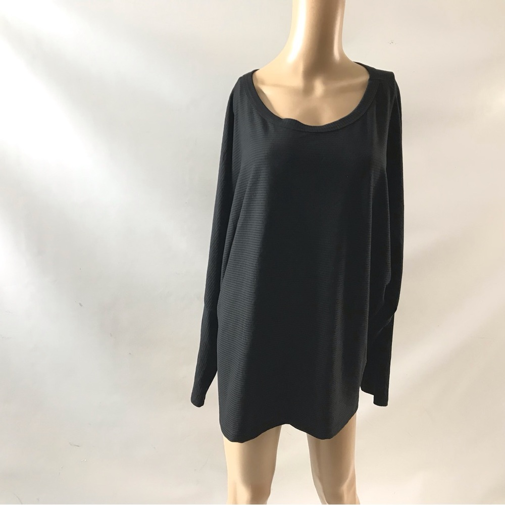 New PRETTYGARDEN Chic Women’s XXL Long Sleeve Dolman Knit Top Ribbed Black